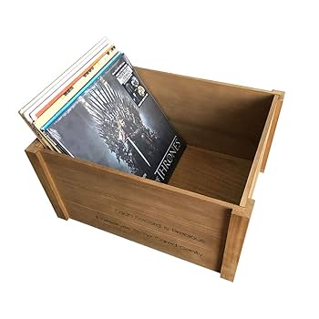 Amazon | MayRecords 純木製 LPレコード収納箱 収納ボックス
